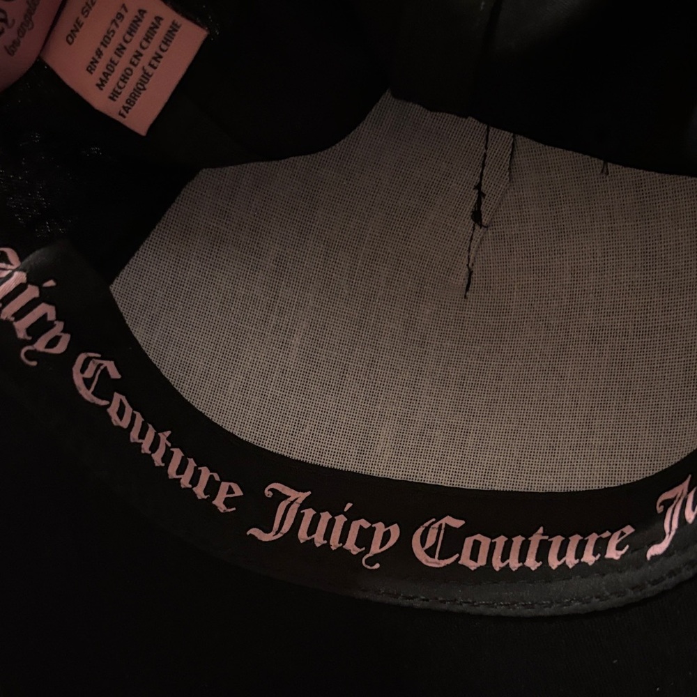 Juicy Couture Black SnapBack Cap with Rhinestone Logo BRAND NEW WITH TAGS - Picture 12 of 13
